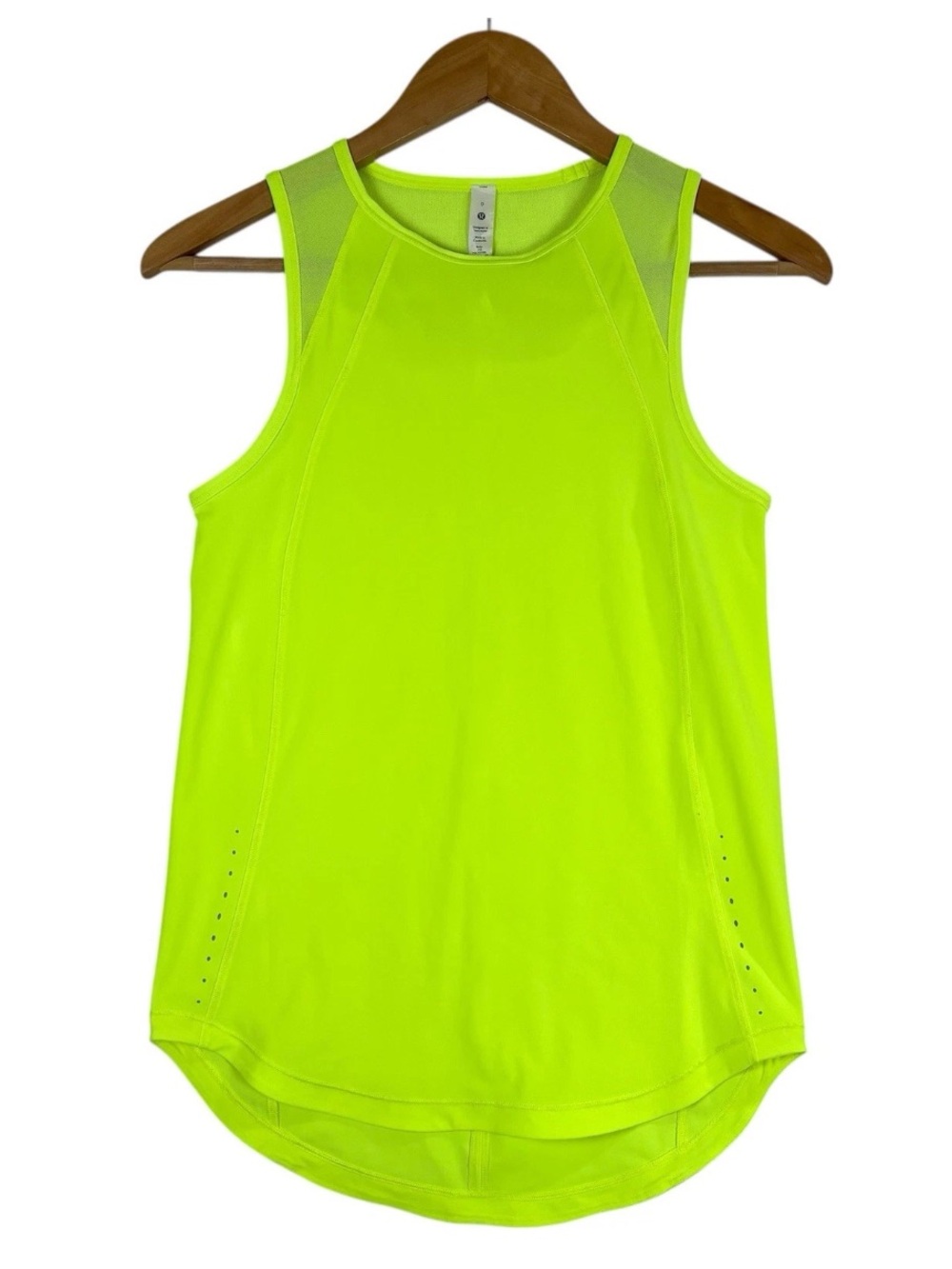 Lululemon Sculpt Tank Classic Fit Hip Mesh Size 0 Highlight Yellow W1CYHS Gym